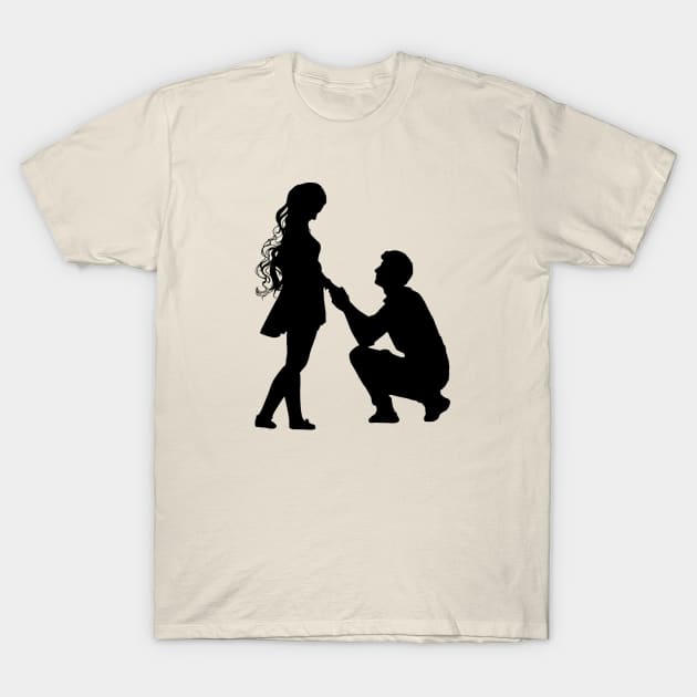 Romantic proposal T-Shirt by Pieartscreation